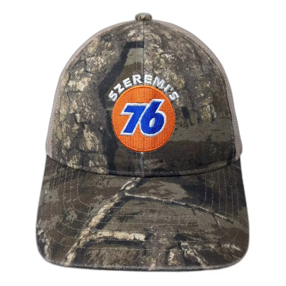 Kati Baseball Cap Brown One Size Strapback Mesh Back Camo Embroidered 76 Hat